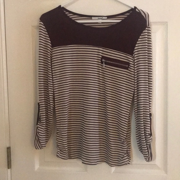 Red and White Stripes long sleeve shirt - Picture 1 of 1